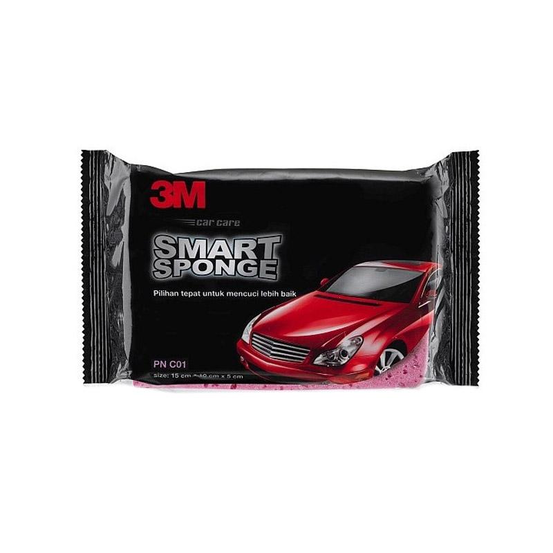 3M C01 Spons Cuci Mobil Smart Sponge Car Care Pink