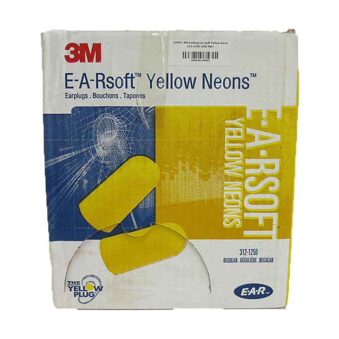 3M Earplug Ear Soft Pelindung Telinga Yellow Neon 312-1250 (200 Pair)