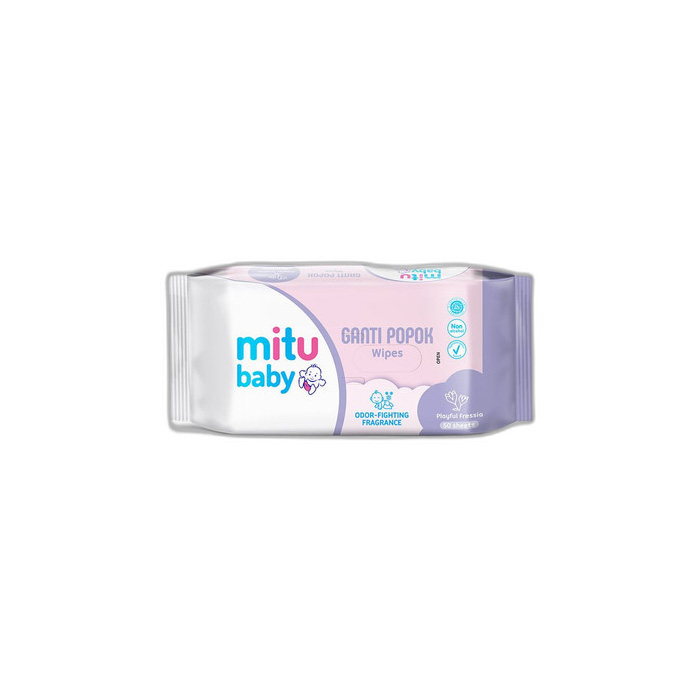 MITU Baby Diaper Wipes Purple Playful Fressia 50s