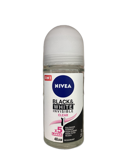 NIVEA Deo Roll Black & White Invisible Clear 50ml