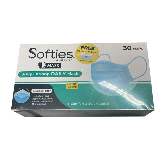 SOFTIES Mask Earloop 3ply Daily 30s