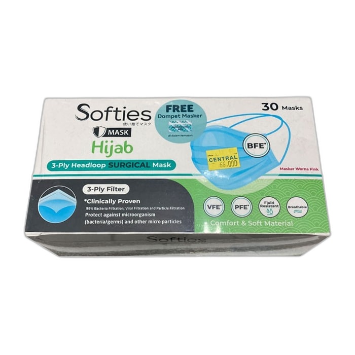 SOFTIES Mask Hijab 3ply Surgical 30s