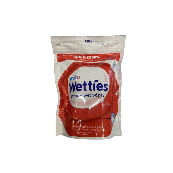 MITU WETTIES Tisu Basah Fresh Clean 90 Lembar Tissue Basah Mitu